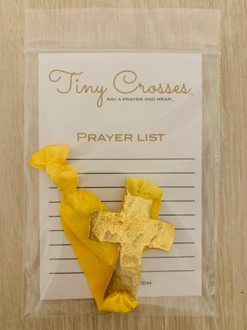 GOLD: Lemon Tiny Crosses Prayer Bracelet - ALL ORDERS PLACED AFTER 12:01AM ON MONDAY, MAY 13TH WILL SHIP ON FRIDAY, MAY 17TH!