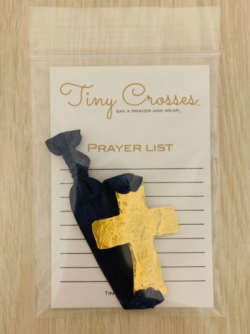GOLD: Navy Tiny Crosses Prayer Bracelet - ALL ORDERS PLACED AFTER 12:01AM ON MONDAY, MAY 13TH WILL SHIP ON FRIDAY, MAY 17TH!