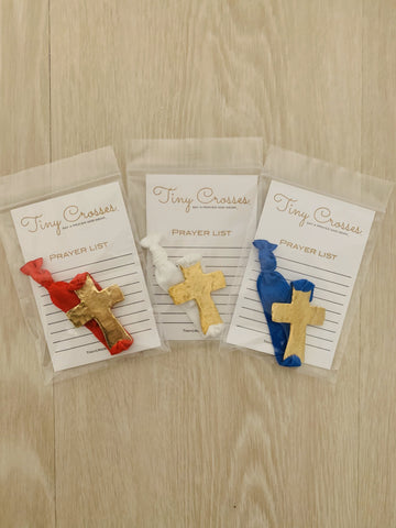 GOLD: American Package Tiny Crosses Prayer Bracelets - ALL ORDERS PLACED AFTER 12:01AM ON MONDAY, MAY 13TH WILL SHIP ON FRIDAY, MAY 17TH!