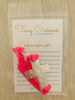 SILVER: Bright Pink Tiny Crosses Prayer Bracelet